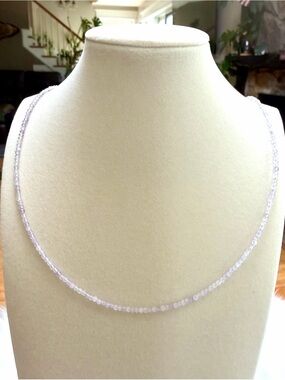 Purple Jade Crystal Bead Necklace